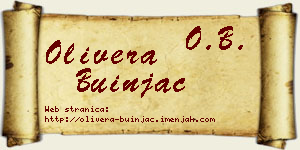 Olivera Buinjac vizit kartica